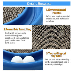 LYCTDD reversible scratching pad center, provides fresh scratching surface for cats