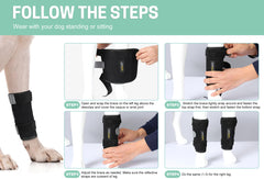 Lyderpet front leg brace straps secure without sliding during activity.