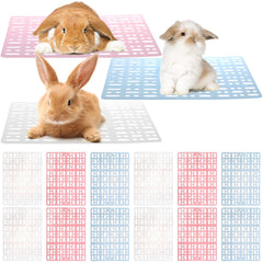 Lyellfe rabbit cage mat 12-pack in colorful set protects cages and reduces mess.