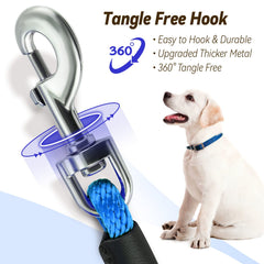 Soft, double-layer handle on the Lynxking Check Cord leash provides comfortable grip.