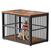 Lyromix 43 inch dog crate front view showing spacious interior