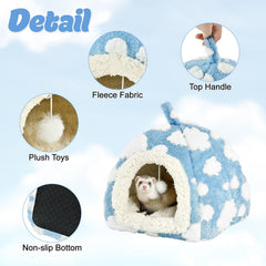 LyssKMK Bunny Bed ultra-soft fleece delivers cozy warmth for pets.