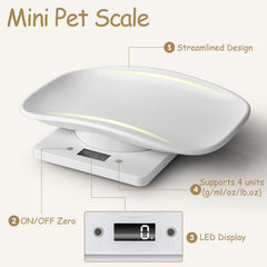 LYTDMSKY Puppy Scale backlit display ideal for night or low light weighing.