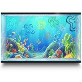 LYYAB aquarium background with vivid underwater scene for 5-12 gallon tanks