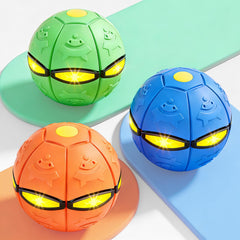 LzzzFZCF magic bouncing doggy disc ball with 6 LED lights for night-time play.
