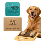 M&JODAN PETS dog scratch board usage scene for calmer nail care at home.