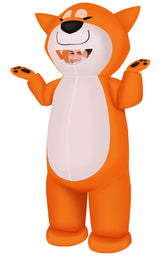 M MH ZONE inflatable dog costume for kids, full-body look for Halloween fun.