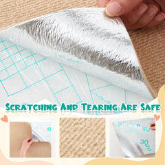 Maasechs rabbit scratch mat cuttable design shown fitting various cages.