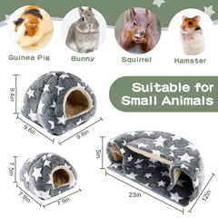 MABOZOO guinea pig hideout 3 holes, exploration-ready hideaway for small pets.