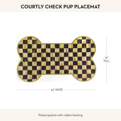 MACKENZIE-CHILDS Pup Placemat suitable for indoor and outdoor pet dining spaces.