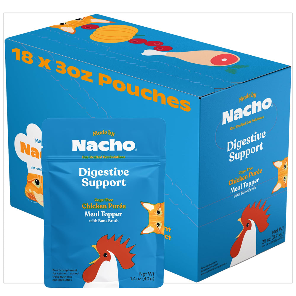 Made by Nacho digestive topper chicken puree with bone broth for hydration.