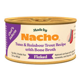 Made by Nacho tuna flaked filets in bone broth, hydration support and protein-rich meal.