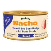 Made by Nacho tuna-sea-bass-flaked-filets; protein-rich meal option.