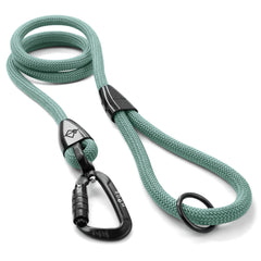 MADE TO ROAM Explorer Leash carabiner close-up showing secure autolocking feature for safer hikes.