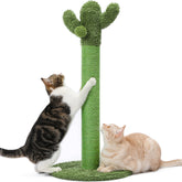 MADE 4 PETS cactus cat scratcher 34in tall for indoor cats to stretch safely.