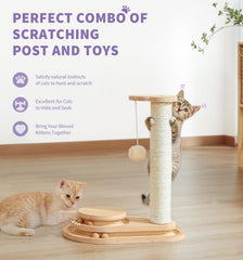 MADE 4 PETS cat scratch post with 3-tier tracks stimulates hunting instincts