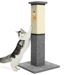 Made4Pets cat scratching post 32-inch sisal upper for satisfying scratching and stretching.