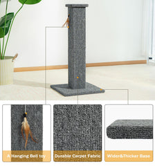 Made4Pets scratching post with wide base for stability.