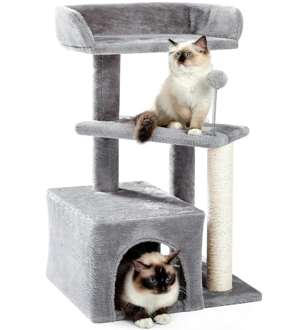 MADE 4 PETS cat tree condo offers a cozy hideaway for indoor cats