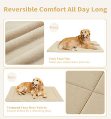Made4Pets reversible beige dog bed for year-round comfort