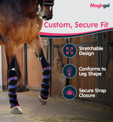 Magic Gel hock wrap: soothing support around the hock joint.