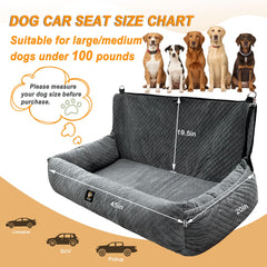 MagicFox dog car seat side view with cushion detail for secure comfort