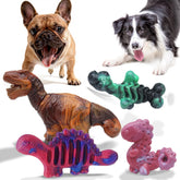 Magicorange dinosaur nylon chew toy close-up, durable design for aggressive chewers.