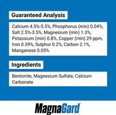 MagnaGard calming horse supplement highlighting magnesium for improved calmness and focus.
