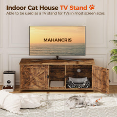 MAHANCRIS dual-door cat house provides easy access and resting space.