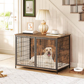 MAHANCRIS dog crate furniture cushion close-up showing removable bed for easy cleaning.