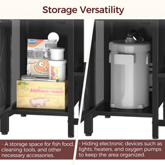 MAHANCRIS stand with power outlets enabling convenient equipment power