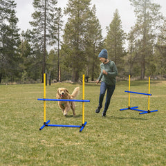 Maicobi hurdle with stable feet supports safe indoor and outdoor jumping sessions.