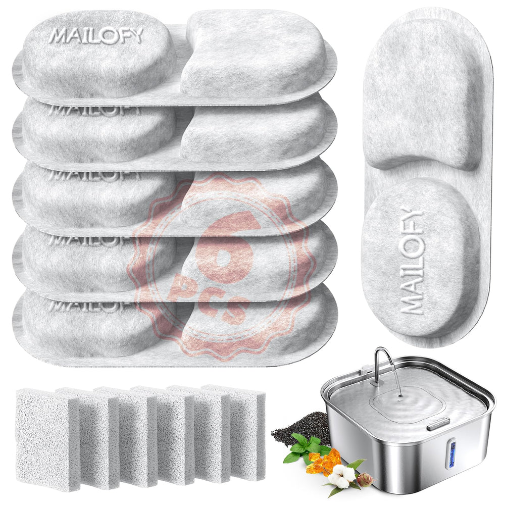 MAILOFY 14L large dog fountain front view showing spacious reservoir for pets.