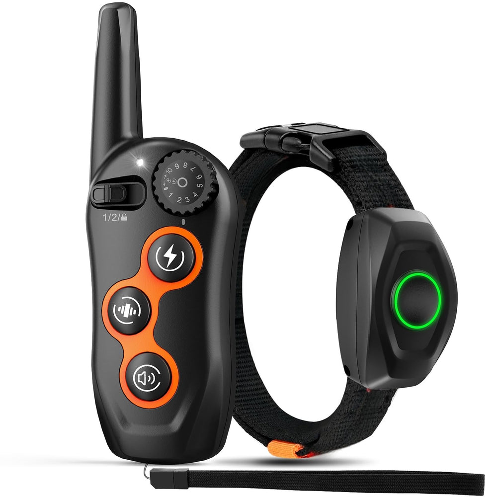 MAISOIE dog training collar front view for everyday use and easy training control.