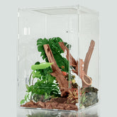 maiyuolg 12x12x18 reptile tank front view with crystal-clear acrylic for easy observation