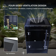 Maiyuolg reptile enclosure interior view highlights roomy habitat inside