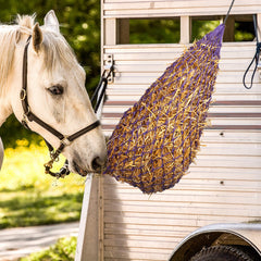 Majestic Ally heavy-duty hay net uses 4T poly webbing for lasting performance.