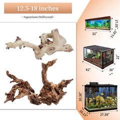 majoywoo natural driftwood 12-18 inch emphasizes varied angles for a natural aquascape.