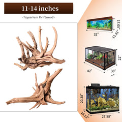 majoywoo natural driftwood decor enhances aquarium aesthetics and hides filtration equipment.