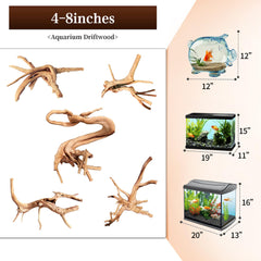 majoywoo driftwood for aquarium decor creates realistic, textured focal points in your tank