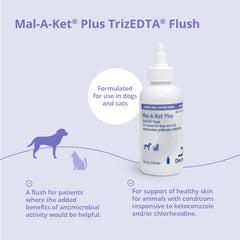 Mal-A-Ket Plus TrizEDTA Flush applicator tip supports targeted, mess-free ear flushing.