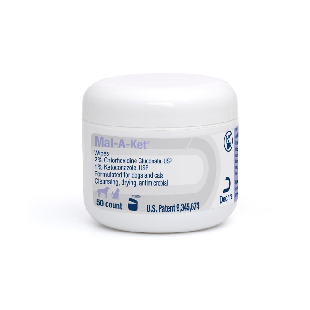 Mal-A-Ket Wipes bottle close-up showing antiseptic formula for quick cleaning.