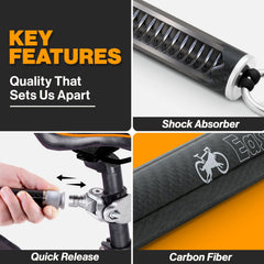 MALABI built-in shock absorption smooths sudden dog movements for balanced cycling.