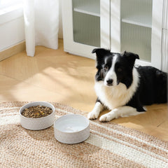 MALACASA PSC clay bowl is heat resistant, safe for reheating wet food in the microwave.
