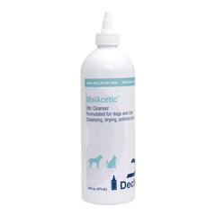 MalAcetic Otic Cleanser being applied to a dog's ear for gentle cleansing