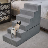 MALOROY dog steps for high beds with six steps, aiding small dogs in climbing safely.