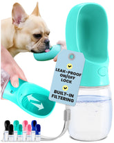 MalsiPree dog water bottle blue cap for easy hydration on the go