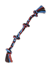 Mammoth Flossy Chews Color Rope Tug overview for interactive dog play.