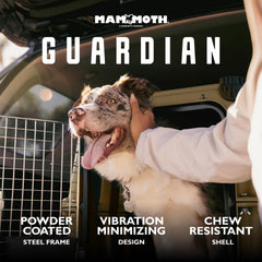 Mammoth Guardian Kennel door entry demonstrates full clearance for easy loading.