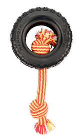 Mammoth TireBiter2 tug-toss durable rubber toy for heavy chewers and fetch.